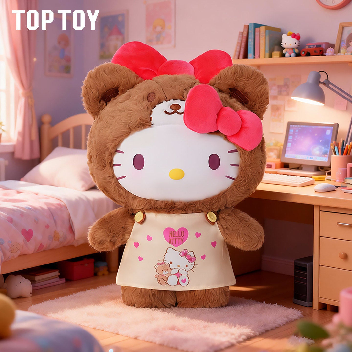 Hello Kitty Peach & Caramel Pajamas Series 400% Plush Gift Figure 15inch