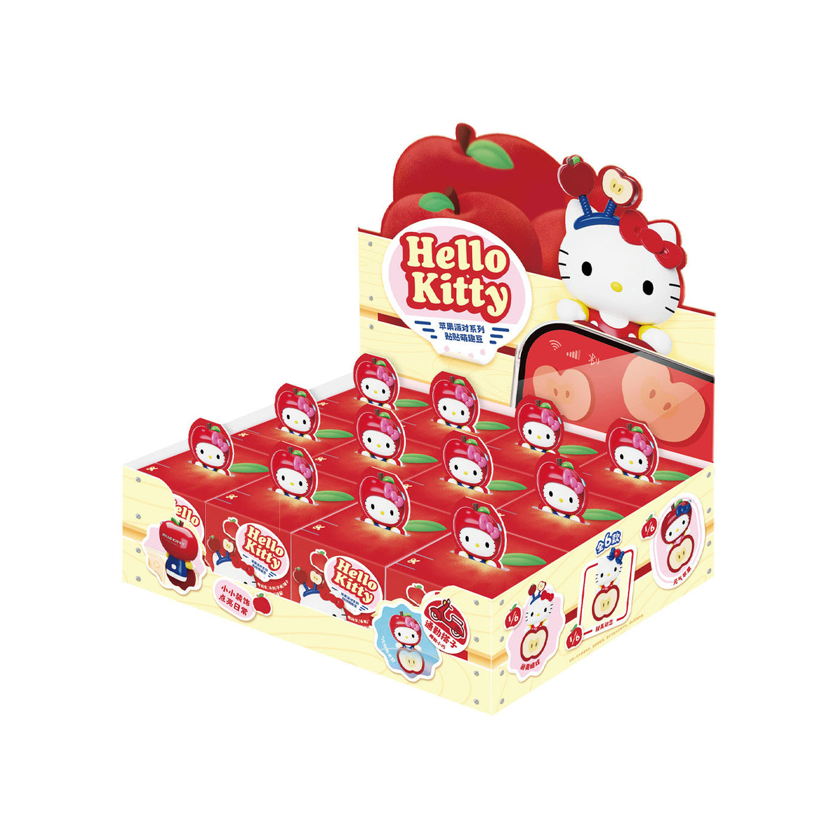 MOETCH × CARTOY66 Hello Kitty Apple Party Adhesive Figure Blind Box
