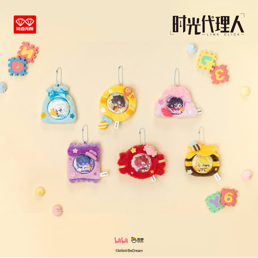 ALL FOR PLAY. LINK CLICK Colorful Candy Series Plush Badge Charm Blind Box