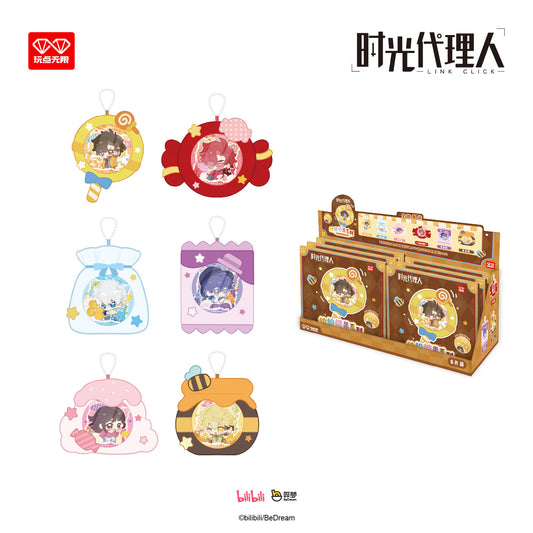 ALL FOR PLAY. LINK CLICK Colorful Candy Series Plush Badge Charm Blind Box