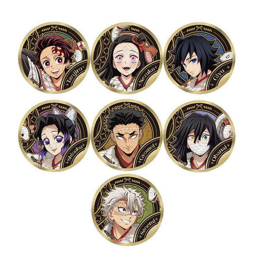 ufotable Demon Slayer 2025 Year of the Snake Limited Gold Foil Tin Badge Blind Bag
