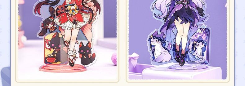 Honkai: Star Rail Cat-Themed Acrylic Stand - Acheron & Sparkle