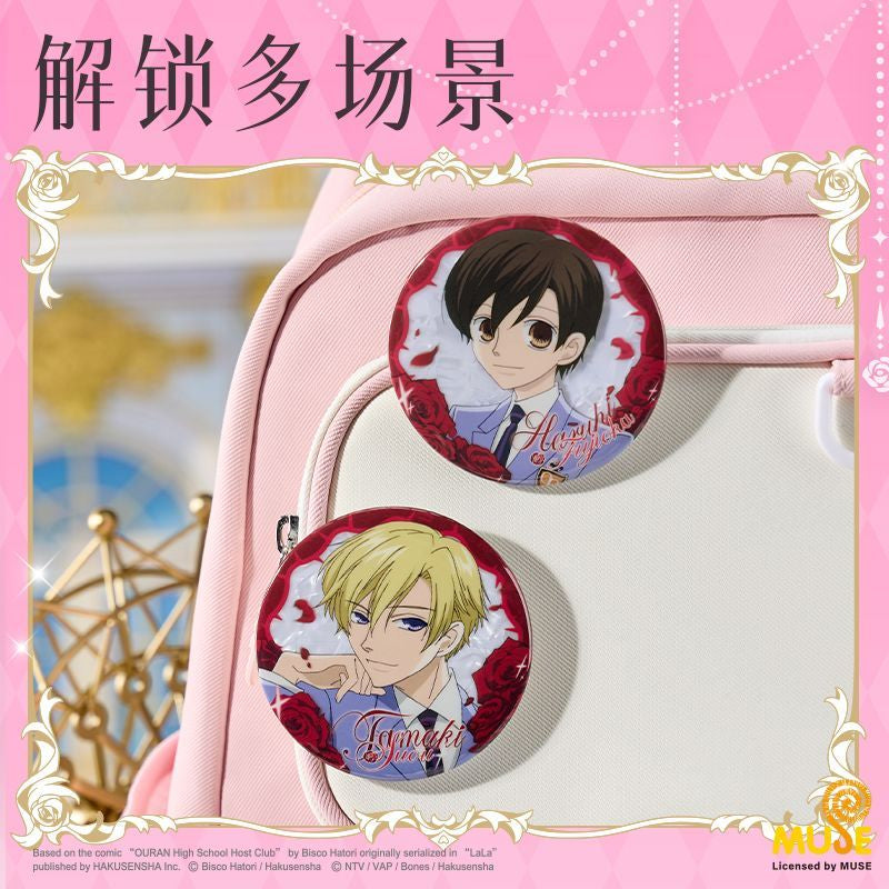 Ouran High School Host Club Haruhi & Tamaki Badge Set — 2 Pieces