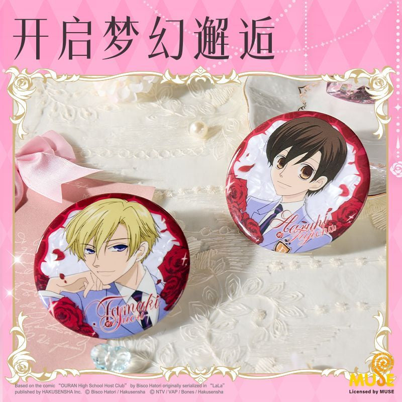 Ouran High School Host Club Haruhi & Tamaki Badge Set — 2 Pieces