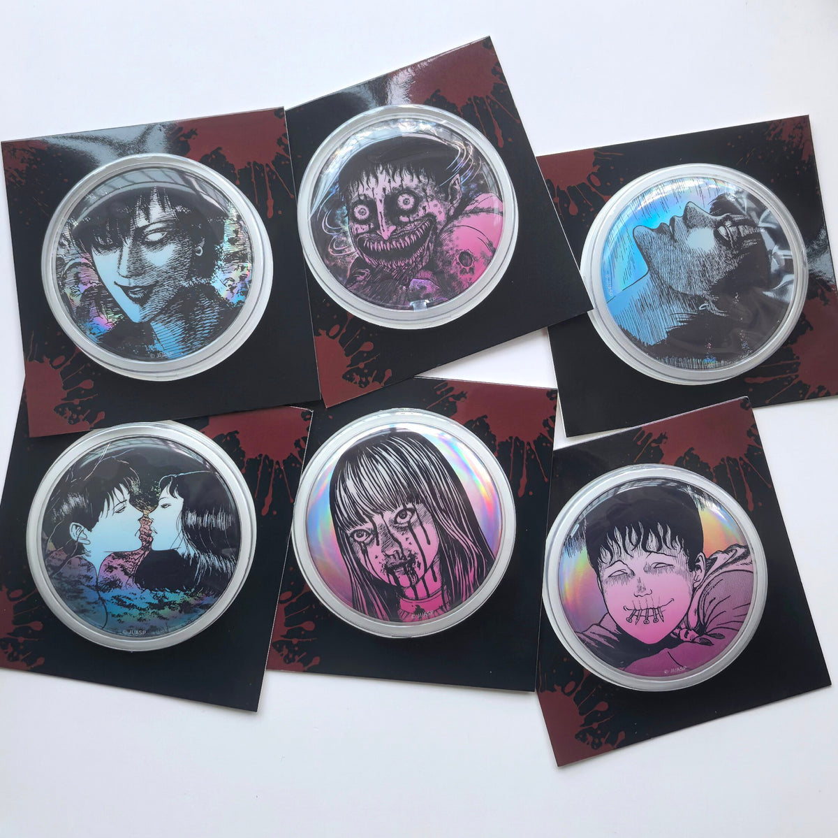 Manxu Junji Ito Maniac Large Iridescent Badge