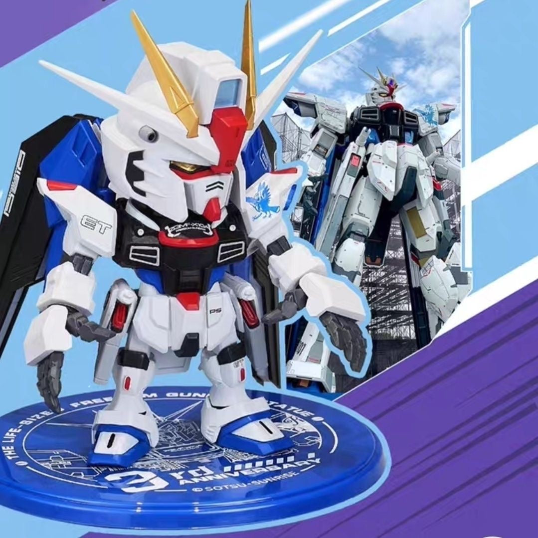 Bandai Namco QMSV MINI Freedom Gundam Statue 3rd Anniversary Figure