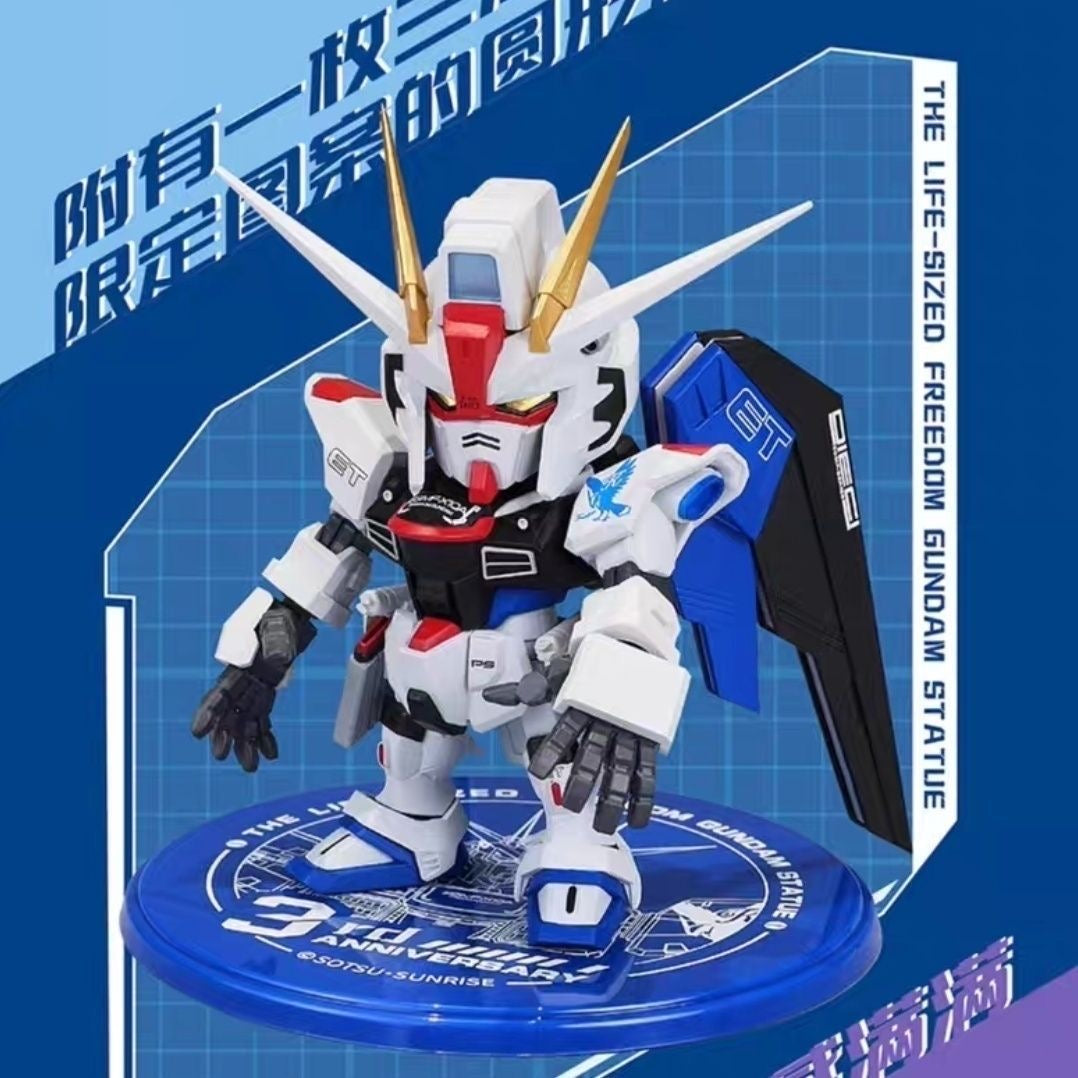 Bandai Namco QMSV MINI Freedom Gundam Statue 3rd Anniversary Figure