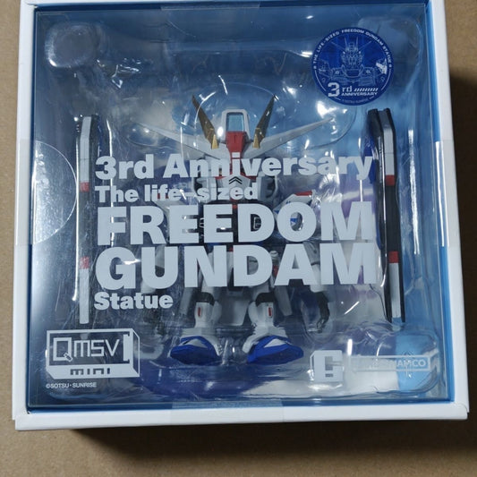 Bandai Namco QMSV MINI Freedom Gundam Statue 3rd Anniversary Figure