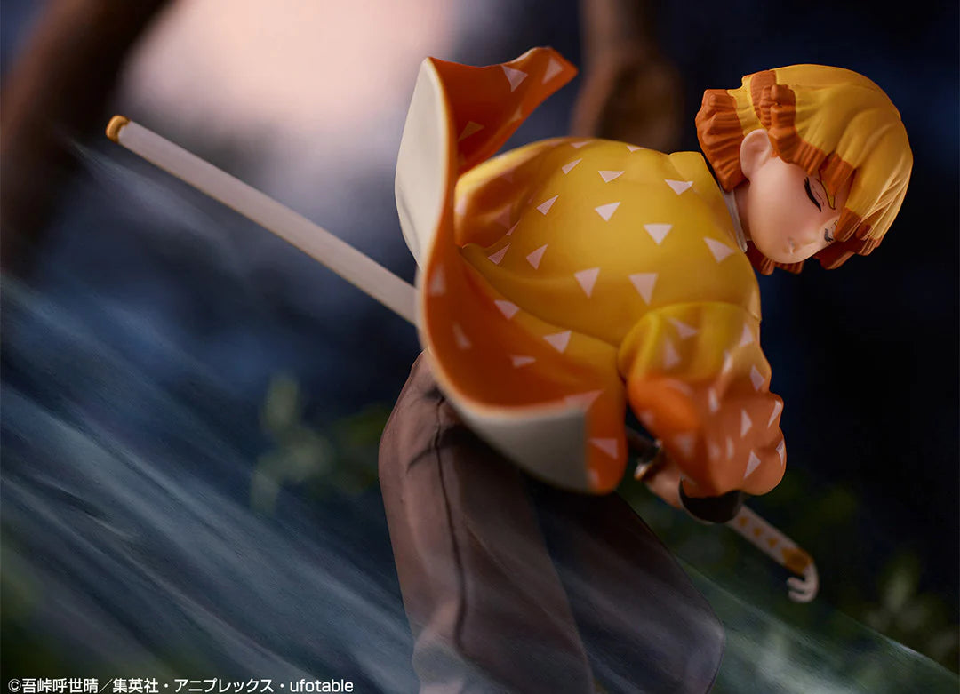 BANDAI Ichiban Kuji Demon Slayer Mugen Train Prize C Zenitsu Agatsuma Figure – Authentic Bandai Spirits Collectible