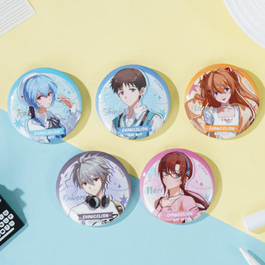 Neon Genesis Evangelion Day Off Series Silver Foil Badge Blind Bag