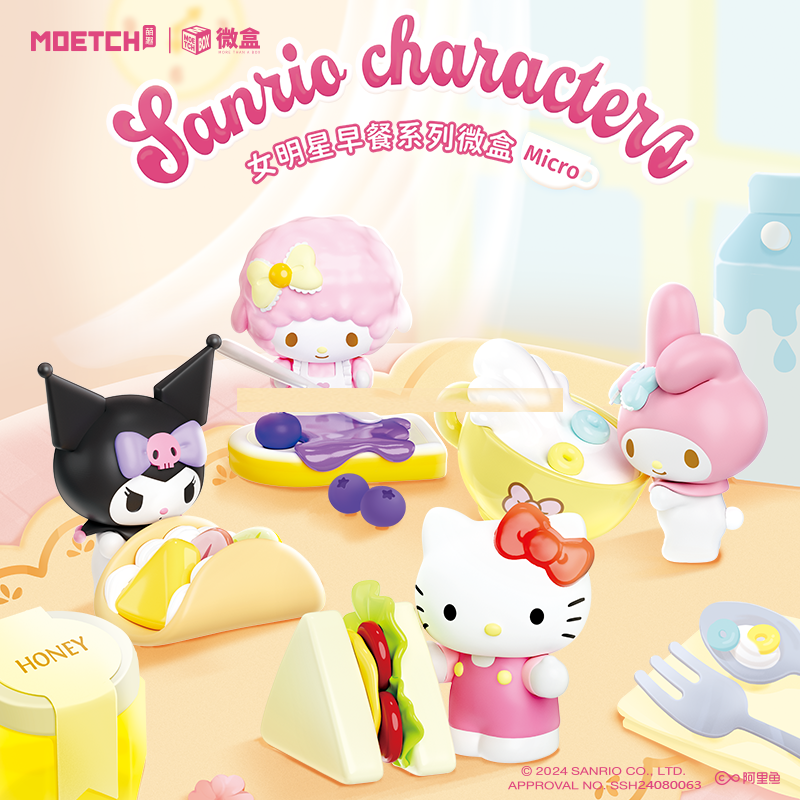 MOETCH Sanrio Celebrity Breakfast Micro Blind Box Figure (Random) US Seller