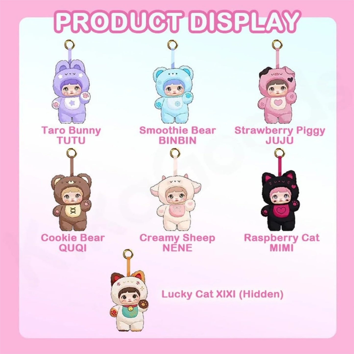 Nommi Blind Box Plush Doll Nommi Loveliness Never Ends Series Kawaii Plushie Toys Figure Doll