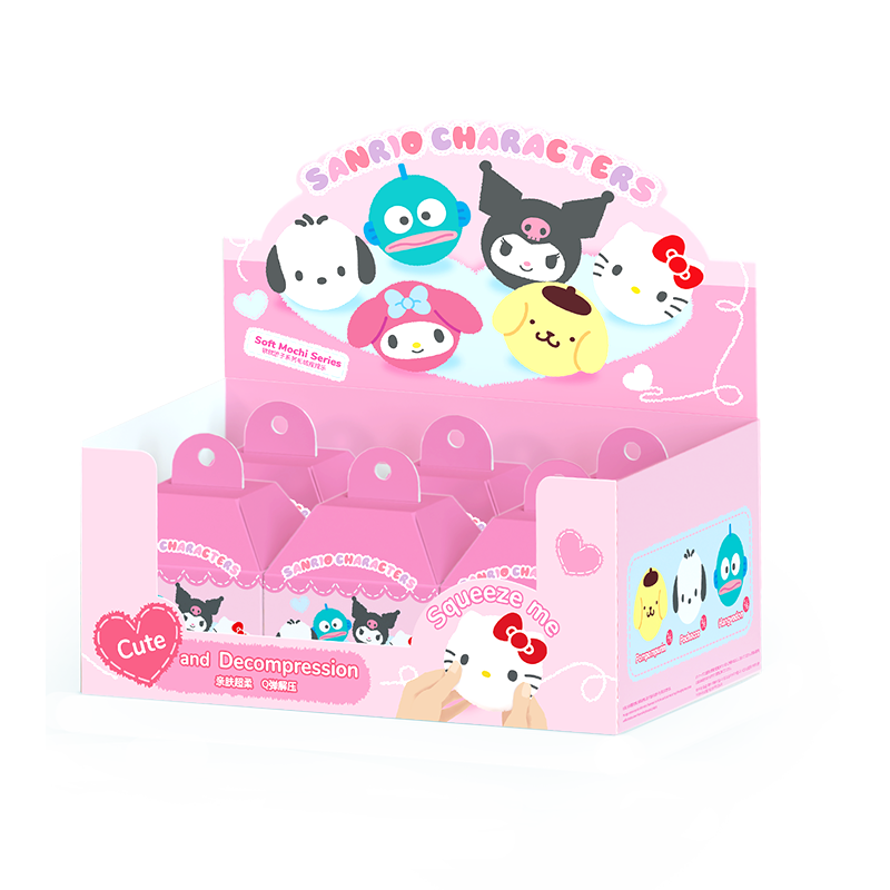 MOETCH Sanrio Soft Dumpling Plush Blind Box Keychain 6 Styles Kuromi Hello Kitty