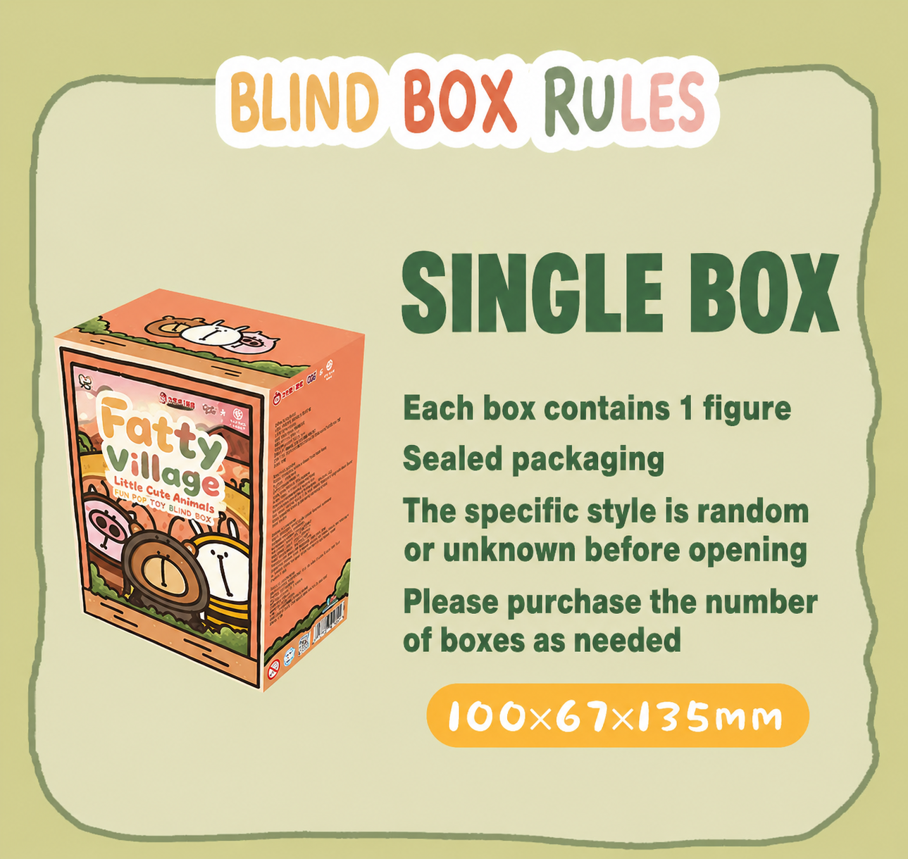 PONPON Town Animal Blind Box Cute Mini Figure Kawaii Collectible Toy