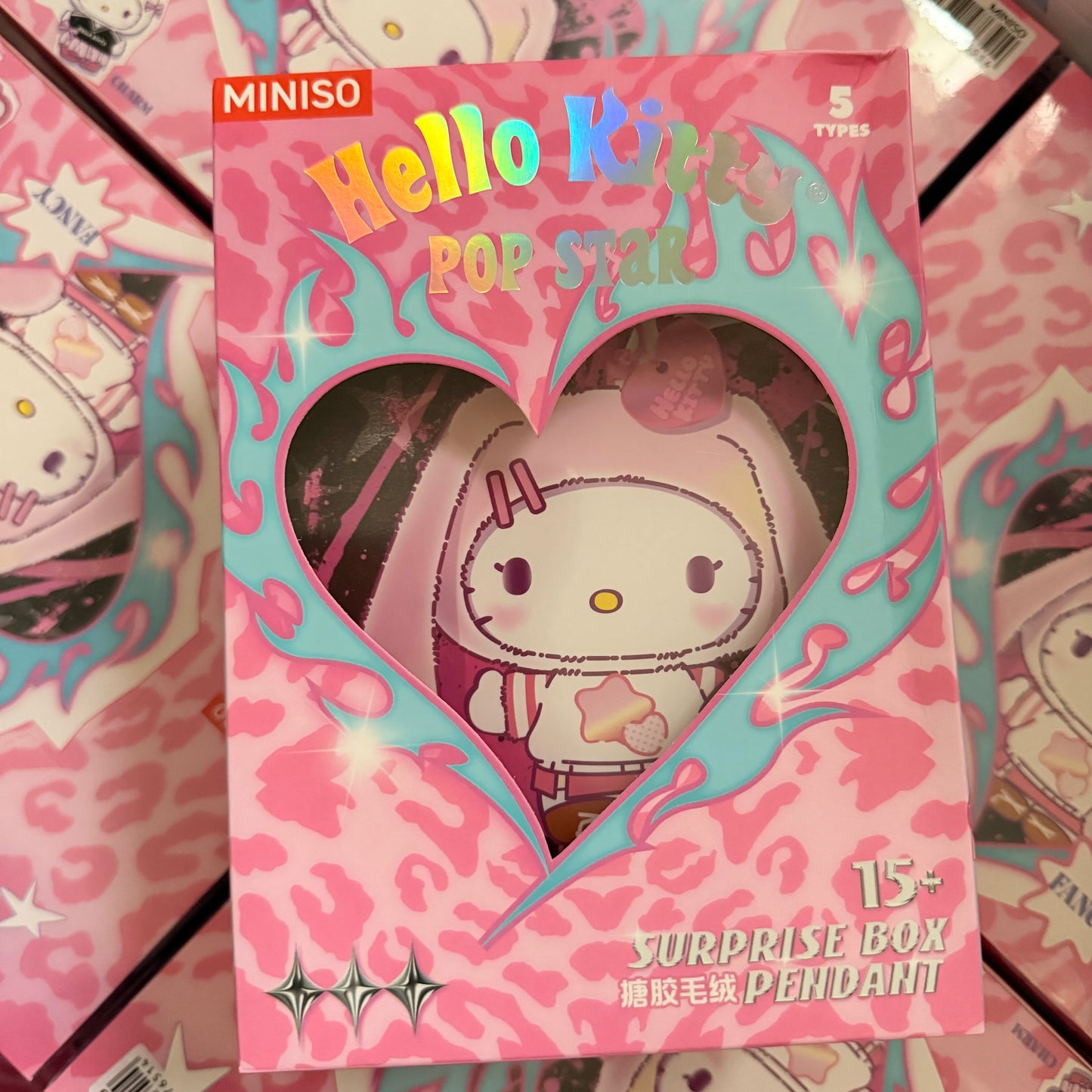 MINISO Hello Kitty Pop Star Blind Box Plush Keychain — US Seller