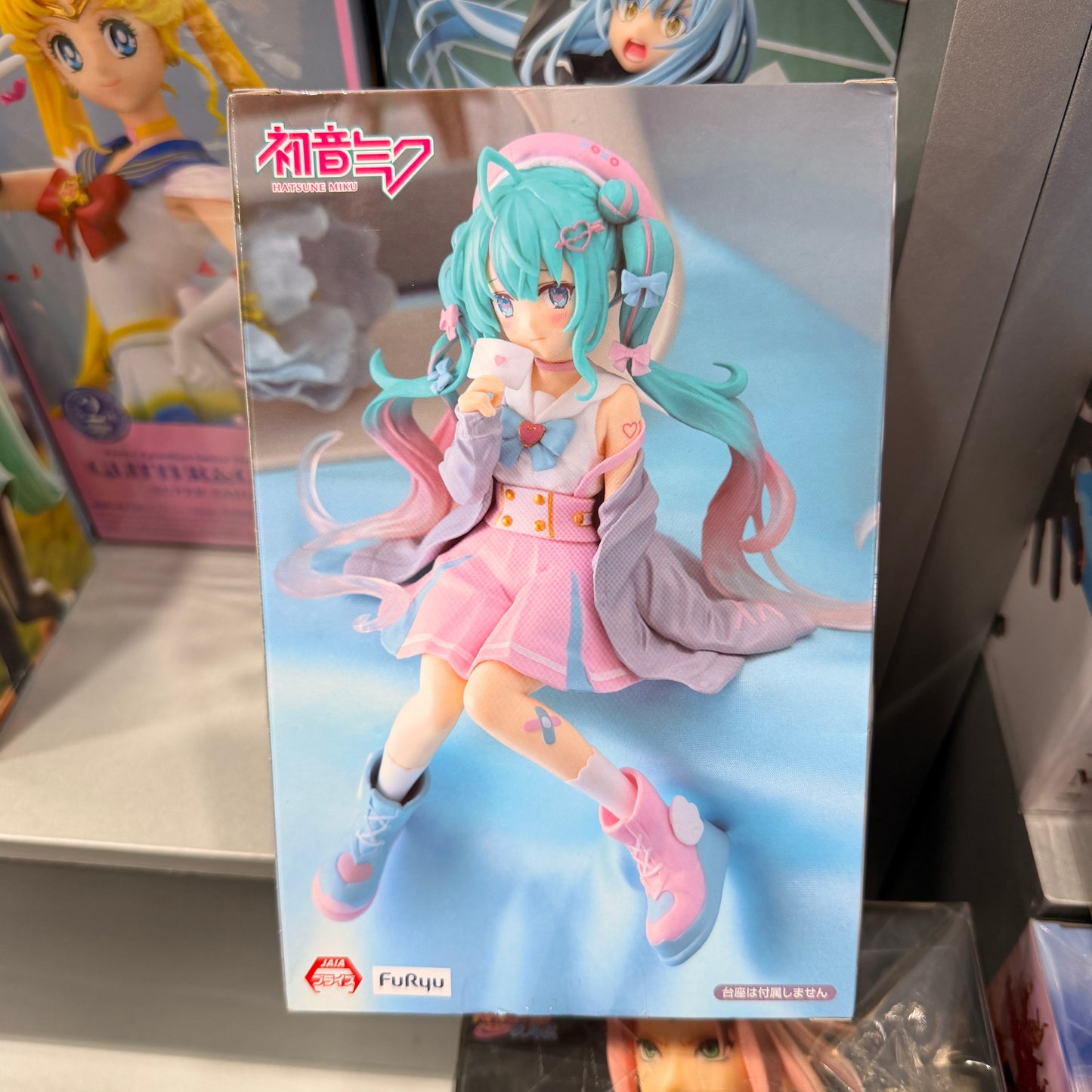 Hatsune Miku Gray Sailor Suit Noodle Stopper Figure FuRyu Vocaloid Anime