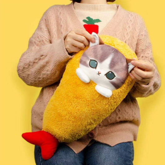 Mofusand Shrimp Tempura Cat Plush Pillow 17in Cute Kawaii Soft Toy