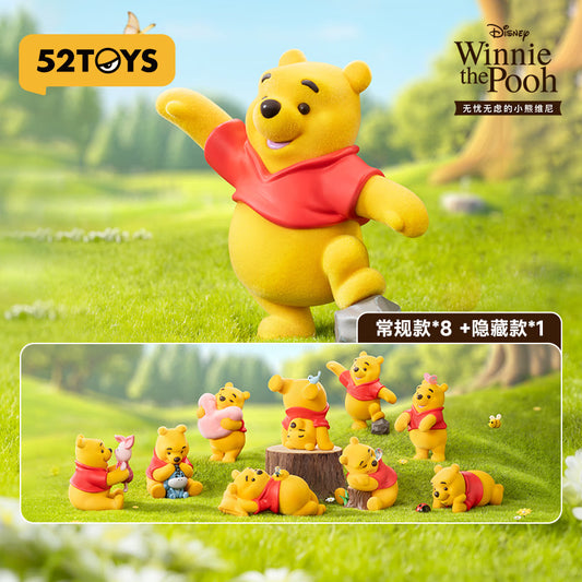 52TOYS Carefree Winnie the Pooh Blind Box Figure Series 3.5 in PVC Collectible
