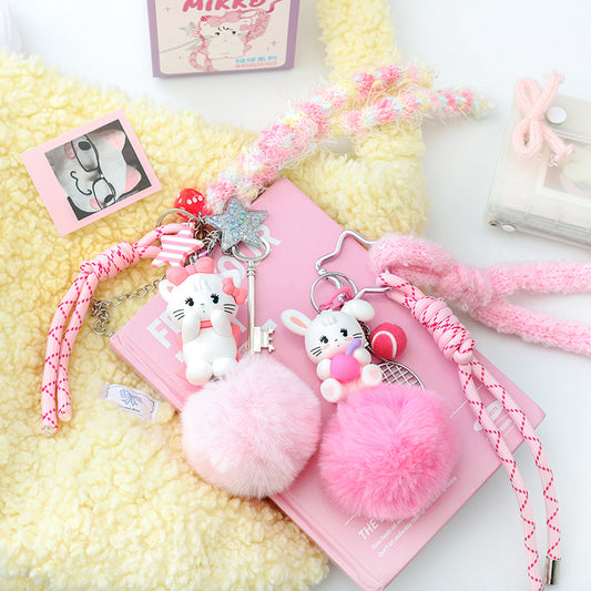 MIKKO Pompom Keychain Blind Box – Kawaii Bag Charm | US Seller Fast Ship
