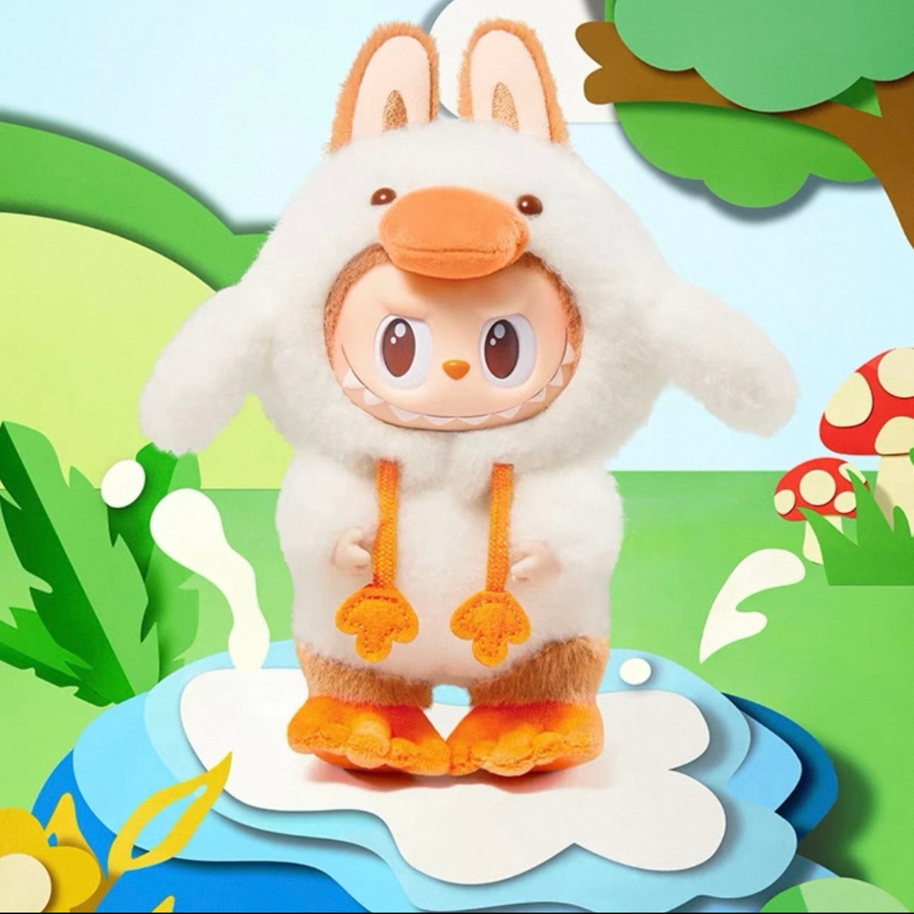 POP MART THE MONSTERS Forest Fairytale Plush Keychain Duck Costume US Seller | Authentic