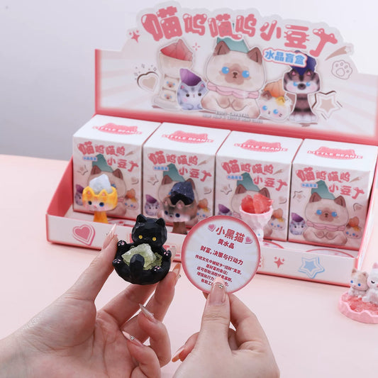 Little Beanie Crystal Cat Blind Box Figure A032 Desktop Decor Mystery Toy NEW