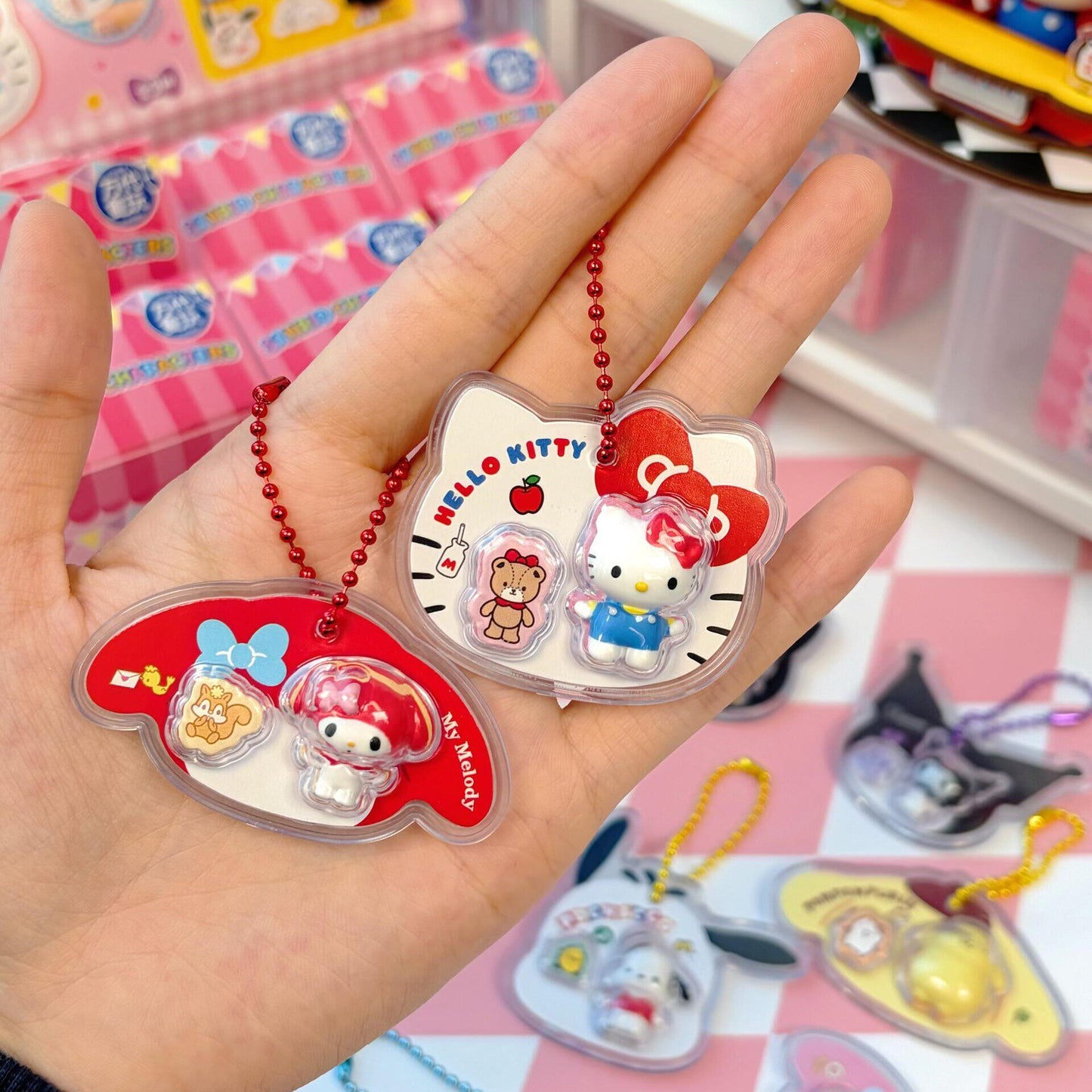 Sanrio Characters Mini Toy Charm Keychain Blind Box (9 Designs + Secret)