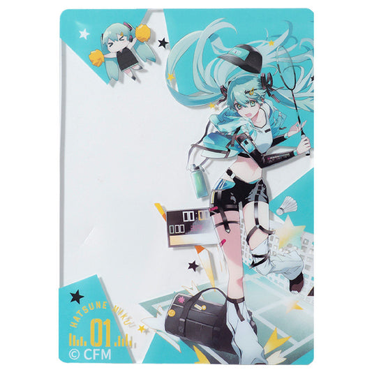 Hatsune Miku Run A Run Series Transparent Acrylic Card Official Vocaloid Collectible