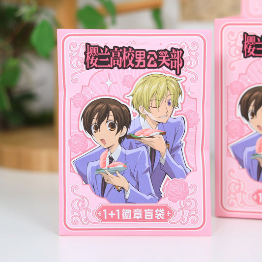 Ouran High School Host Club 1+1 Blind Box Pin Set (58mm + Mini) (Single / Case of 7)