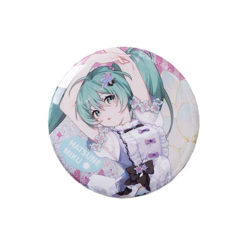 Hatsune Miku 16th Anniversary Glitter Holographic Badge Pin Official Vocaloid Can Badge