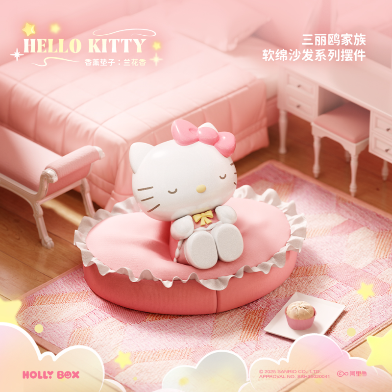 Sanrio Soft Sofa Character Figure Hello Kitty Kuromi Desk Decor Gift