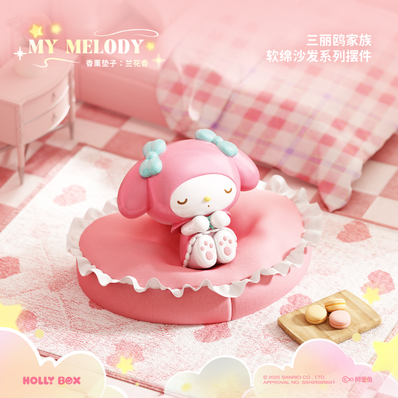 Sanrio Soft Sofa Character Figure Hello Kitty Kuromi Desk Decor Gift