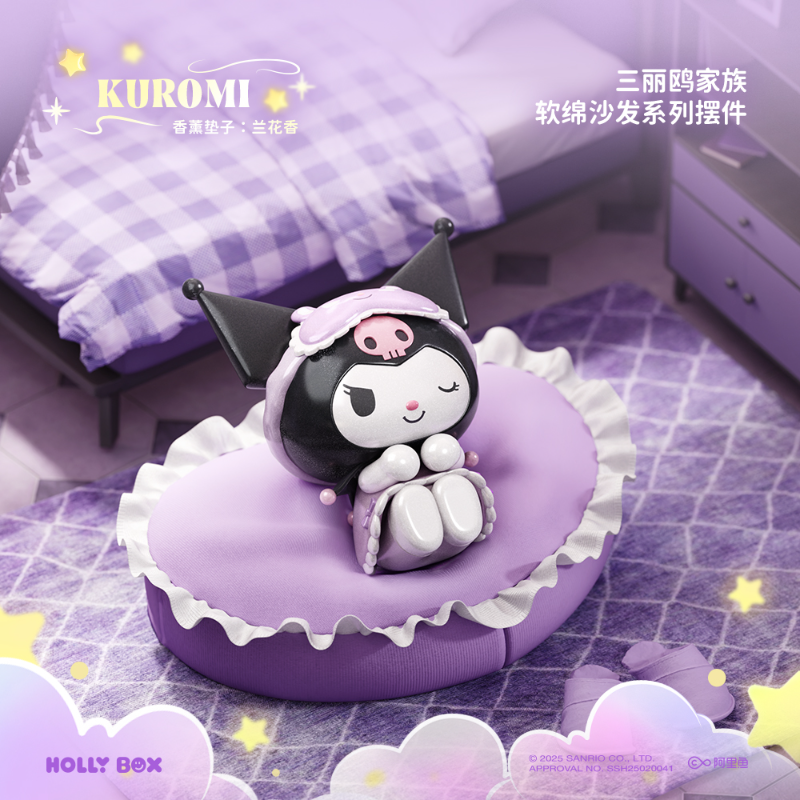 Sanrio Soft Sofa Character Figure Hello Kitty Kuromi Desk Decor Gift