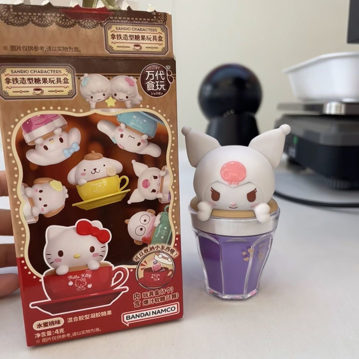 Bandai Namco Miniatures Sanrio Latte Cafe Blind Box Candy Toy Figure