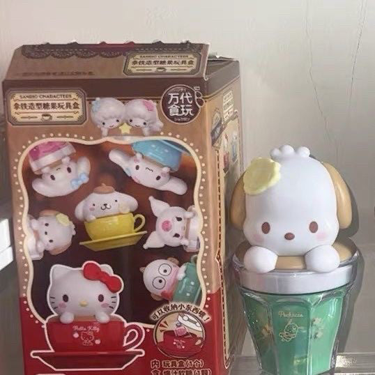 Bandai Namco Miniatures Sanrio Latte Cafe Blind Box Candy Toy Figure