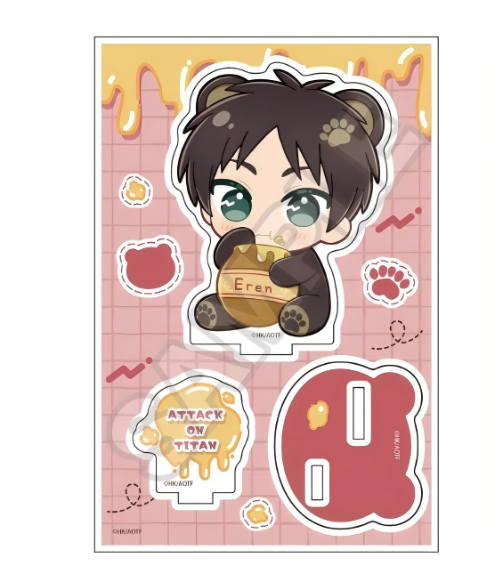 GRANUP Attack on Titan Nui-Peace Friends Hungry Bear Acrylic Stand Jr. – Eren Yeager