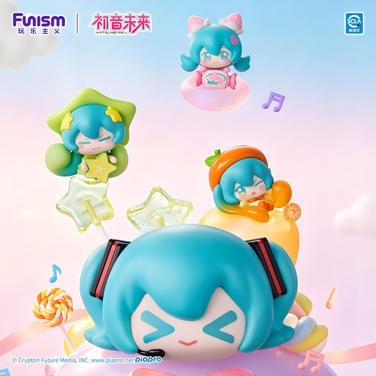 Hatsune Miku Fruit Candy Qface Blind Box — 3 Mini Figures per Pack