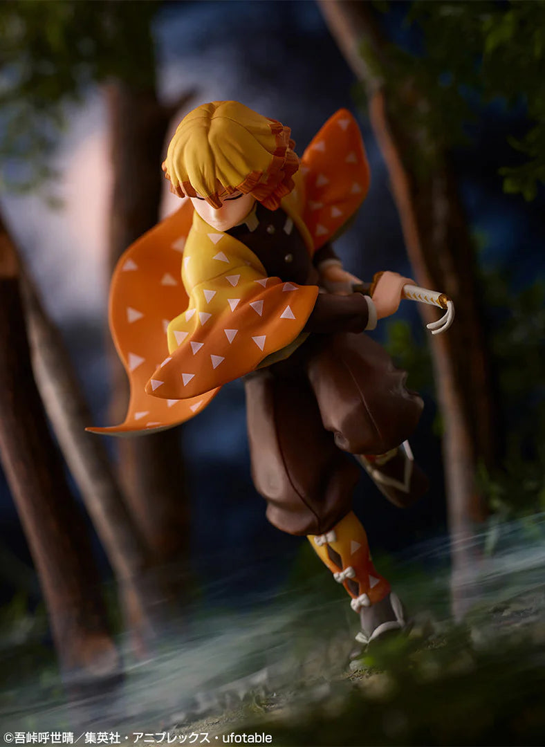 BANDAI Ichiban Kuji Demon Slayer Mugen Train Prize C Zenitsu Agatsuma Figure – Authentic Bandai Spirits Collectible