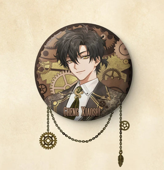 Muling Link Click Steam Era Chain Double Flash Badge Cheng Xiaoshi Style