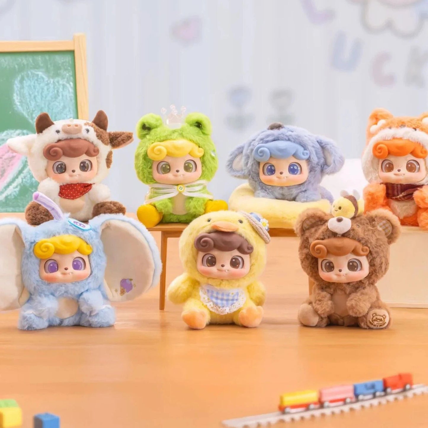 JOTOYS Q.Kid Animal Preschool Plush Blind Box 6” Surprise Collectible Doll Gift