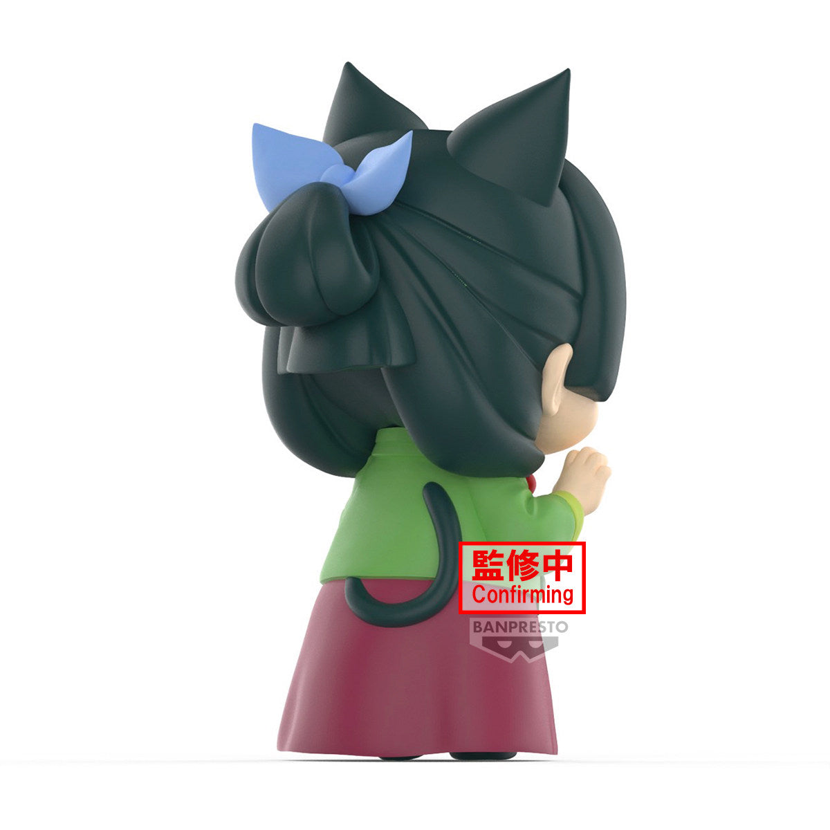 Rear-right view showing Maomao's cat tail and blue bow