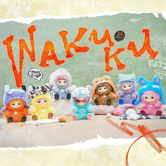 MINISO Wakuku Plush Blind Box Fuzzy Trendy Fun Party Series Keychain