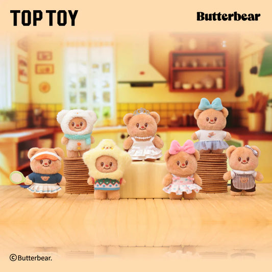 TOP TOY Butterbear Versatile Wardrose Plush Keychains Gift Blind Box