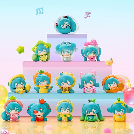 Hatsune Miku Fruit Candy Qface Blind Box — 3 Mini Figures per Pack