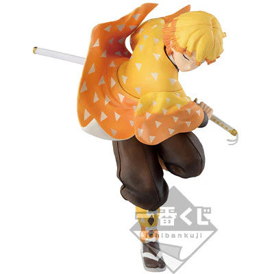 BANDAI Ichiban Kuji Demon Slayer Mugen Train Prize C Zenitsu Agatsuma Figure – Authentic Bandai Spirits Collectible