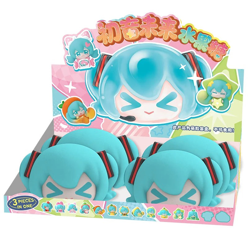 Hatsune Miku Fruit Candy Qface Blind Box — 3 Mini Figures per Pack
