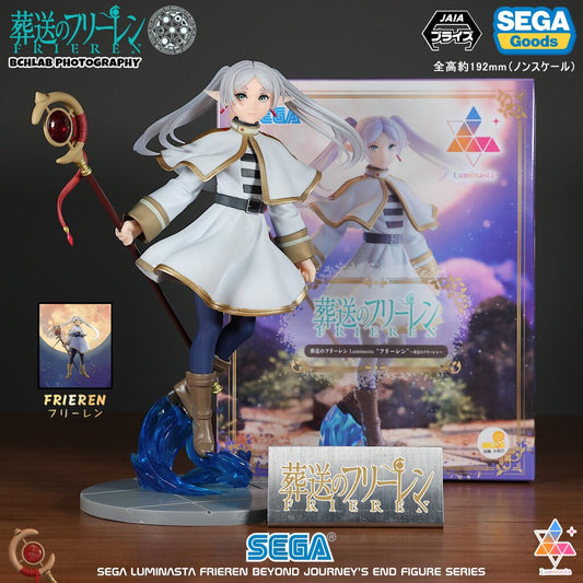 SEGA Luminasta Frieren figure with staff and blue effect base
