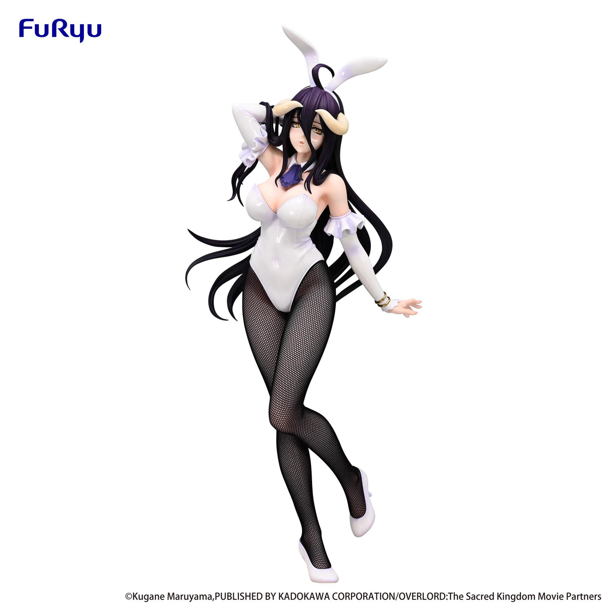 FuRyu BiCute Bunnies OVERLORD Albedo white bunny outfit - front full view
