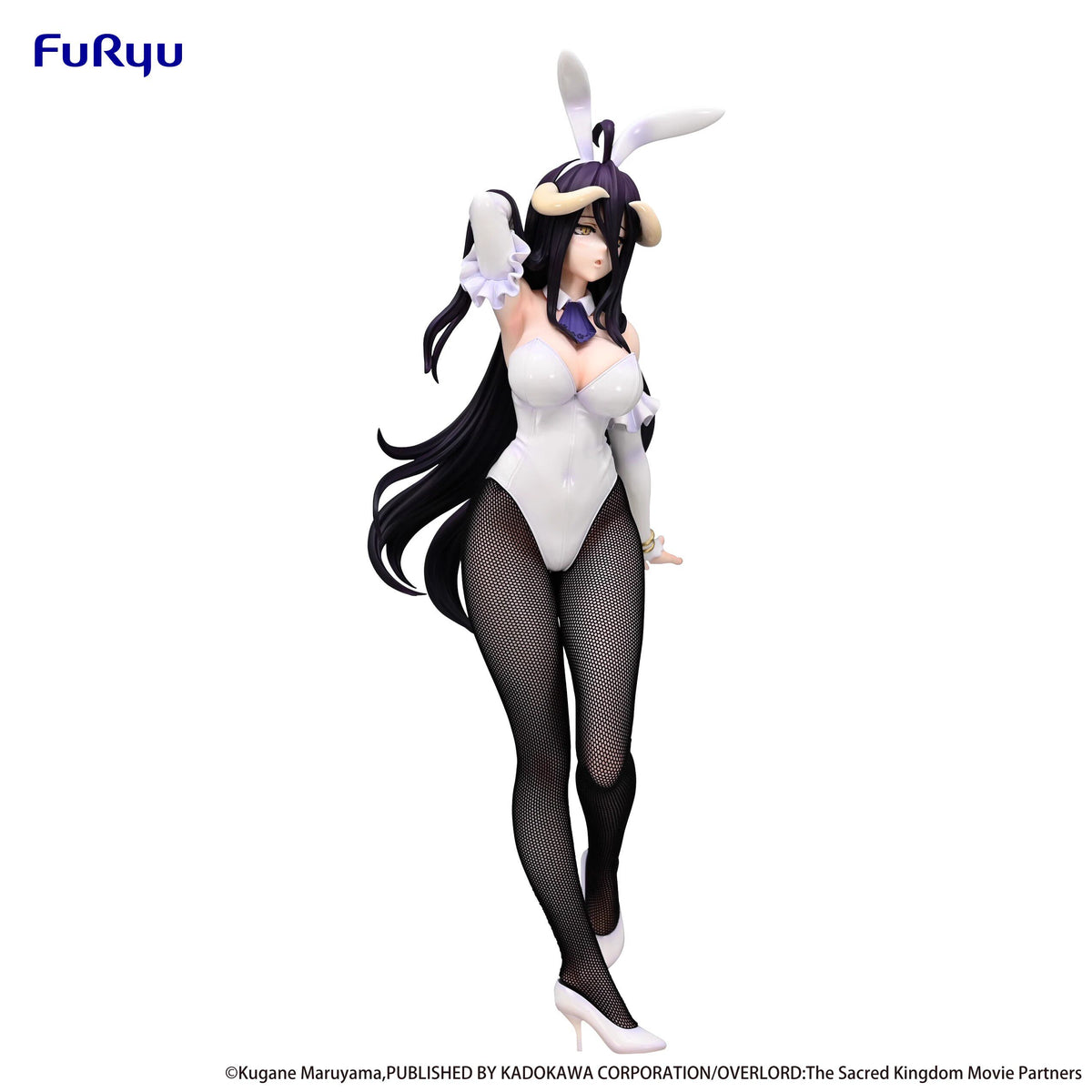 FuRyu BiCute Bunnies OVERLORD Albedo white bunny outfit - detail and angle 12
