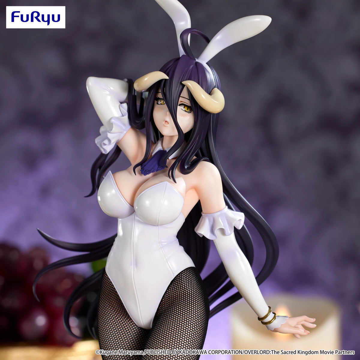 FuRyu BiCute Bunnies OVERLORD Albedo white bunny outfit - detail and angle 3