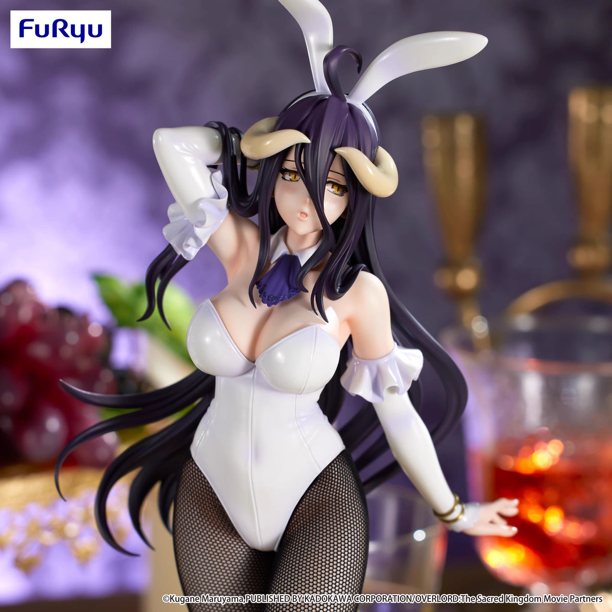 FuRyu BiCute Bunnies OVERLORD Albedo white bunny outfit - detail and angle 4